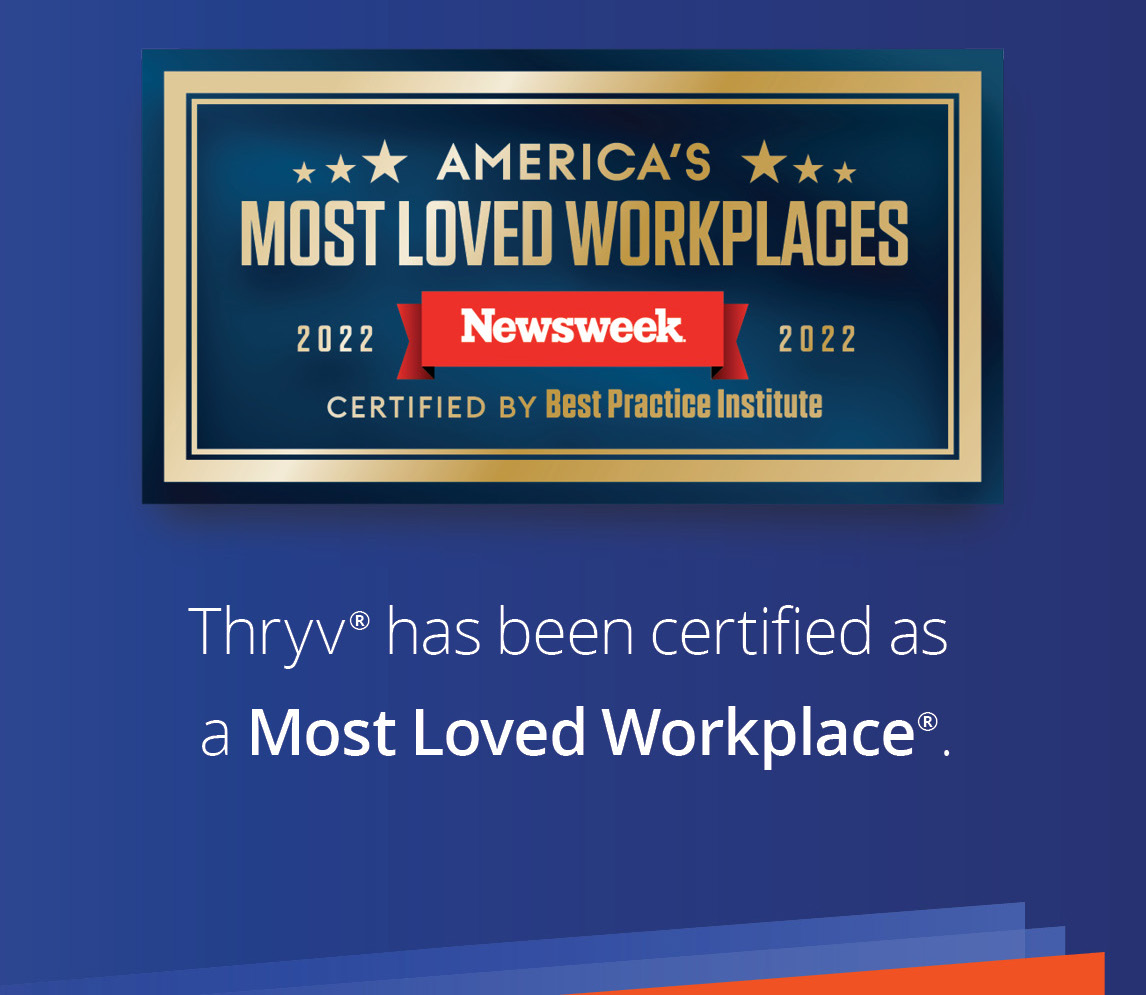 Thryv has been certified as a Most Loved Workplace